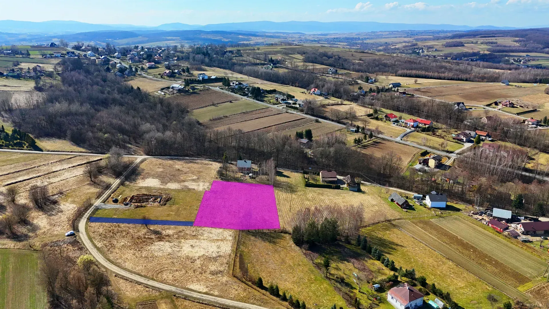 Budowlana działka Poręby/Jedlicze 14